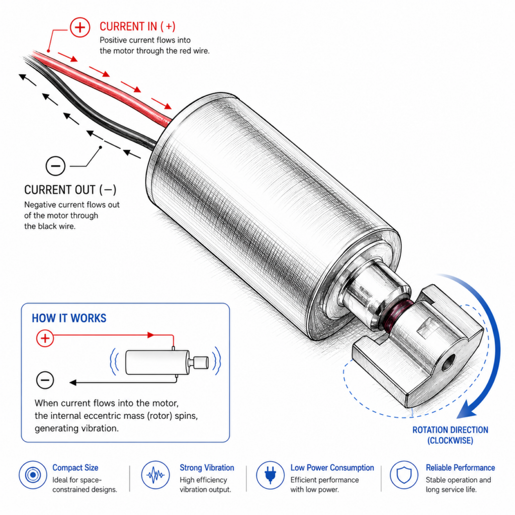 CYLINDER VIBRATION MOTOR MAIN CHARACTERISTICS